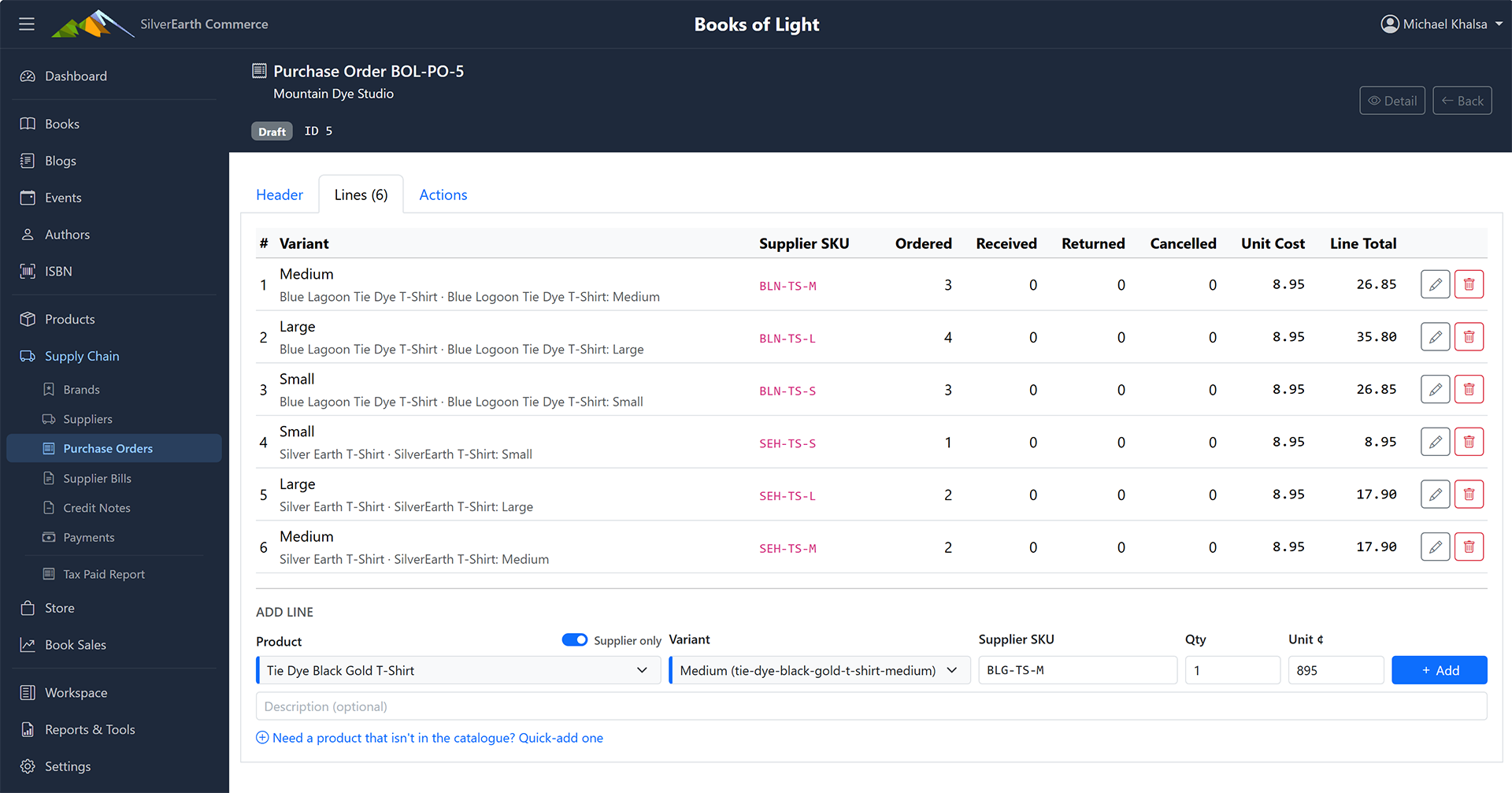 Purchase Order Edit