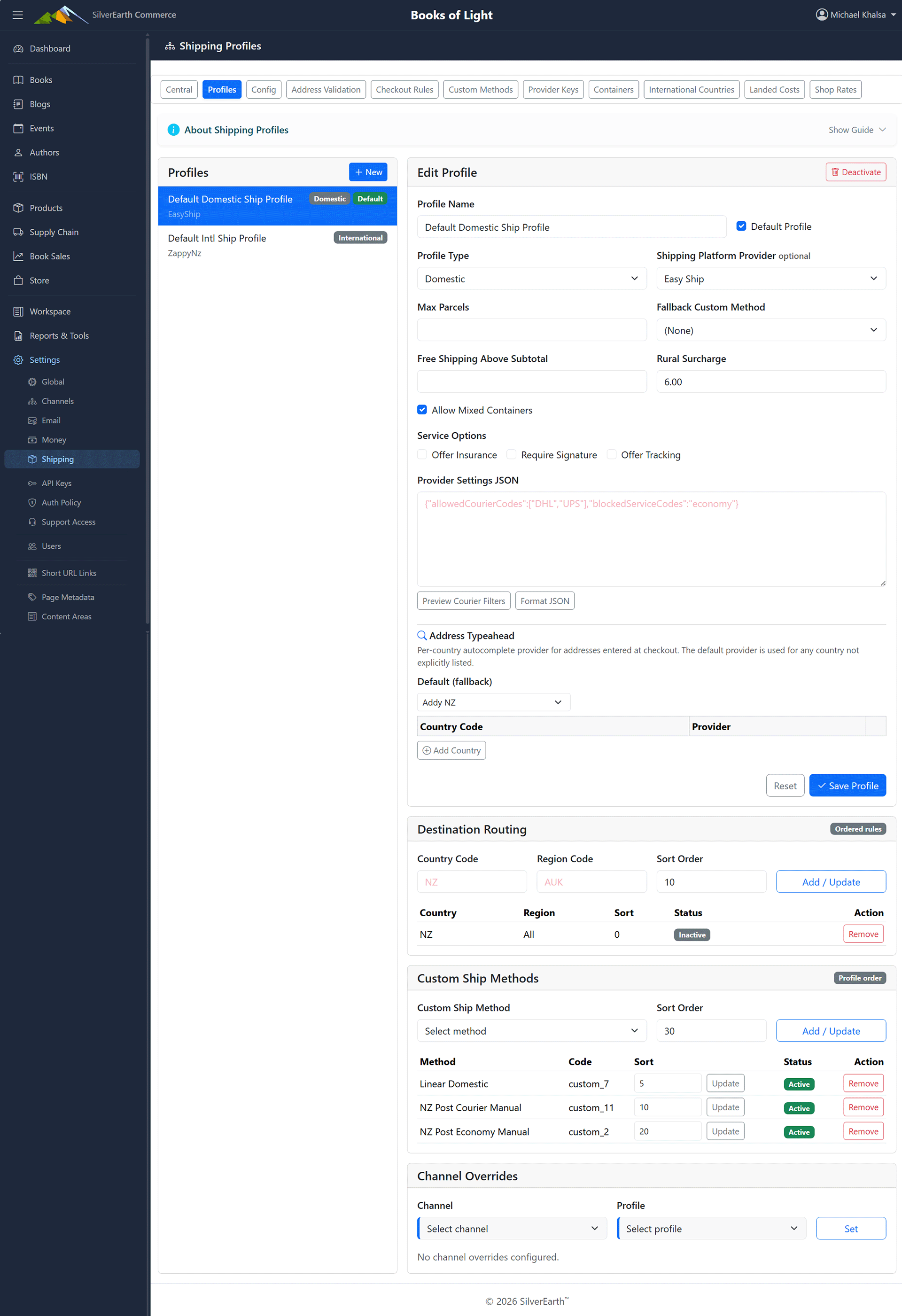 Shipping Profiles
